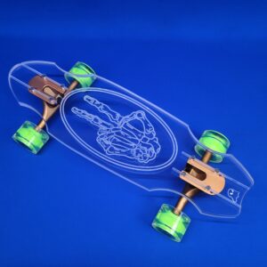 Skeleton Peace Hand Longboard
