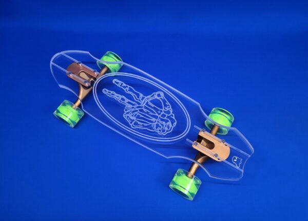 Skeleton Peace Hand Longboard
