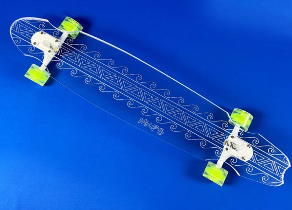 Tribal 40" Wheel Cut Custom - Ghost Long Board