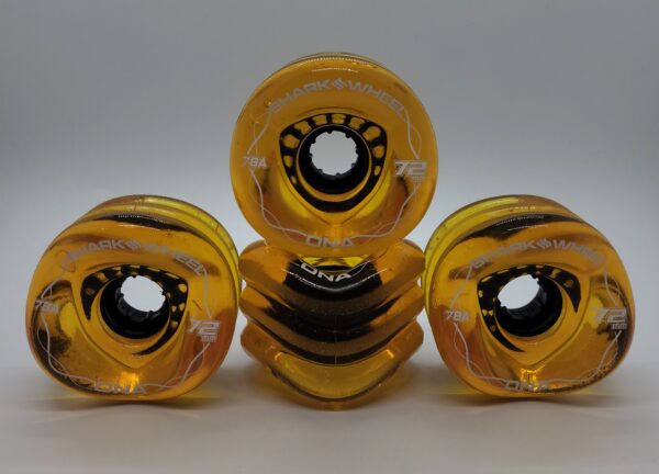SharkWheels Longboard Wheels 72mm, Amber