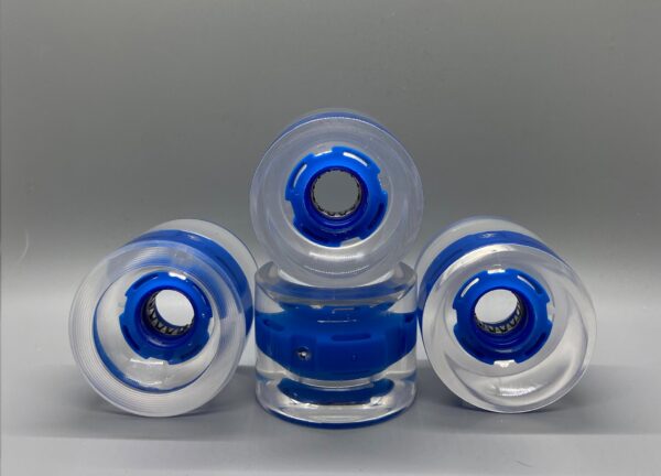 LED Longboard Wheels - Clear Blue