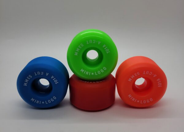 Mini Logo A-Cut Green Multi-Color Skateboard Wheels - 54mm 101a