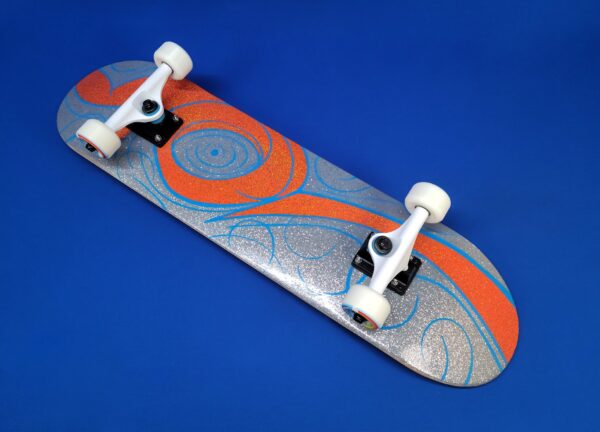 Orange Swirl Hand Painted Popsicle 7.75"