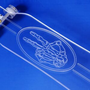Skeleton Peace Hand Longboard