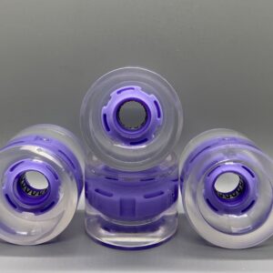LED Longboard Wheels – Clear Purple (70mm/78a)