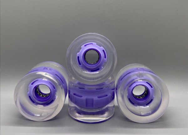 LED Longboard Wheels – Clear Purple