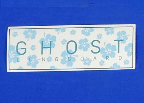 Hibiscus 4" x 1.4" Sticker - Ghost Long Board
