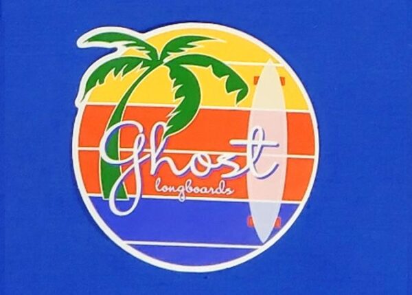 Tropics 3" x 3" - Ghost Long Board