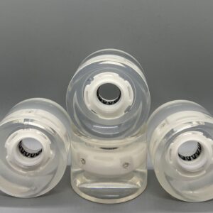 LED Longboard Wheels – Clear White (70mm/78a)