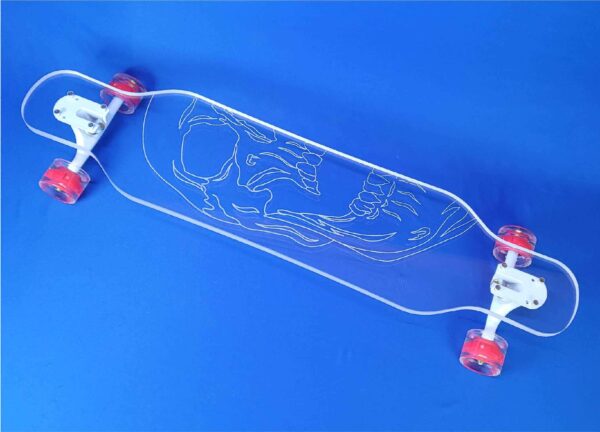 skull rider longboard by ghost boards