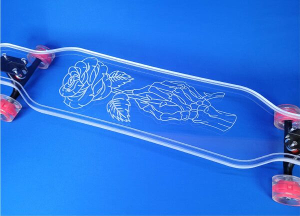 Skeleton Rose Longboard - Image 2