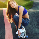 Longboard cruiser pump track longboarding girl