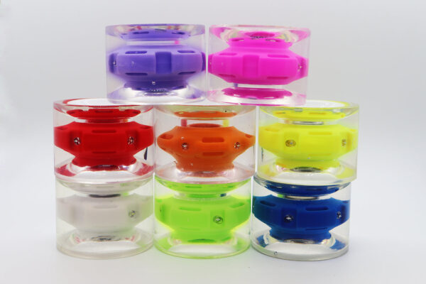 LED Longboard Wheels - Clear Blue (70mm/78a) - Image 2