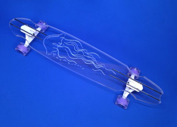 40" Wheel Cut Jellyfish Resin Longboard