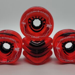 Shark Wheels 72mm, Translucent Red