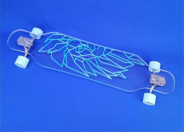 40" Platypus Abstract Lion, Resin Longboard