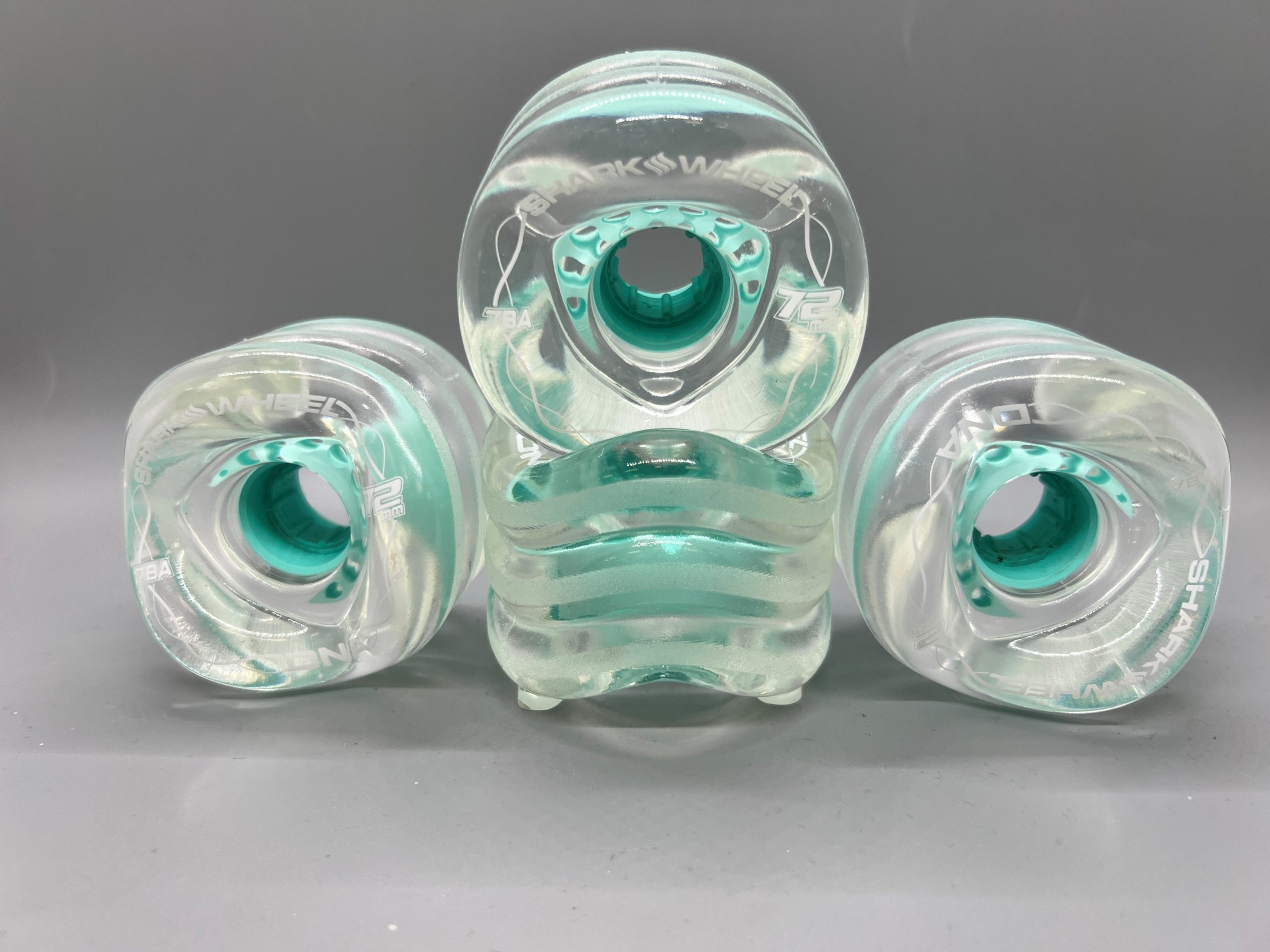 SharkWheels Longboard Wheel 72mm Clear Mint