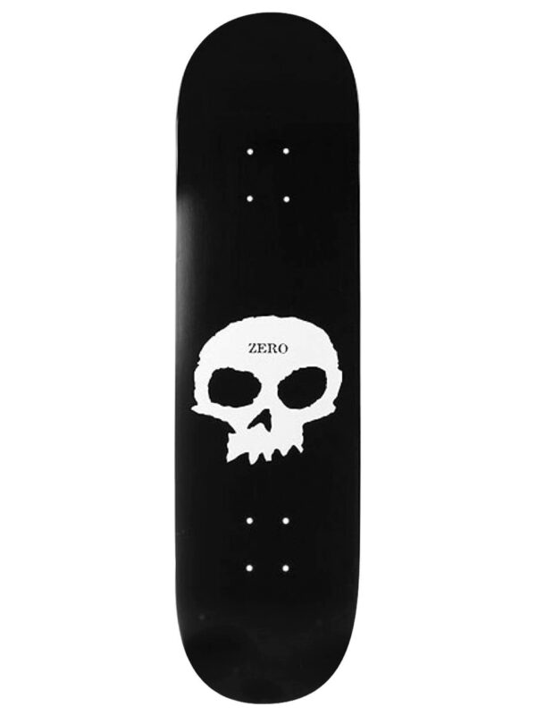 ZERO SINGLE SKULL DECK-8.375 BLK/WHT