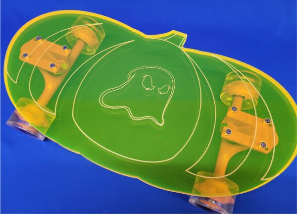 Pumpkin Ghost Penny Longboard skateboard - Image 2