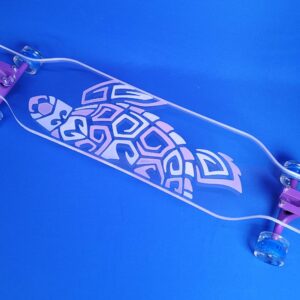 Color Changing Turtle with UV Resin Longboard