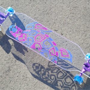 Color Changing Turtle with UV Resin Longboard