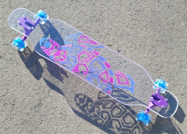Color Changing Turtle with UV Resin Longboard - Image 3