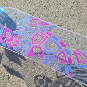 Color Changing Turtle with UV Resin Longboard
