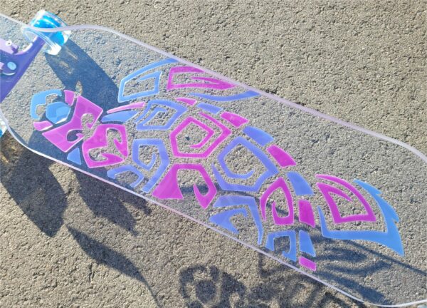 Color Changing Turtle with UV Resin Longboard - Image 4