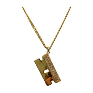 Gold Razor Blade Necklace