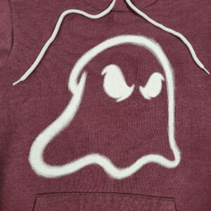 Red Ghost Spray Paint Hoodie