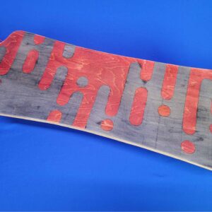 36″ Red and Black Drip Longboard