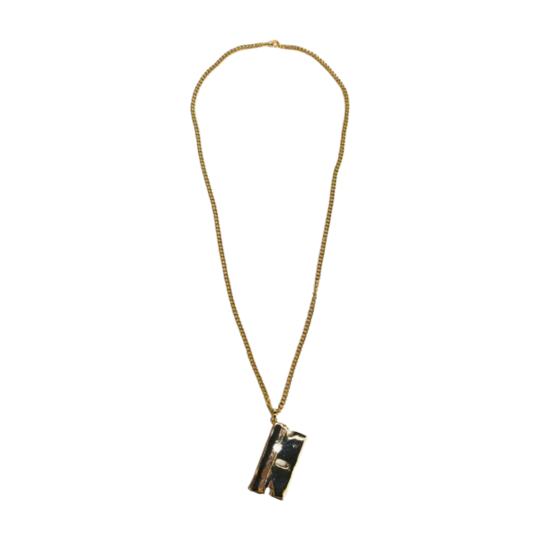 Gold Razor Blade Necklace - Image 2