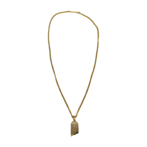 Gold Iced Skate Deck Necklace