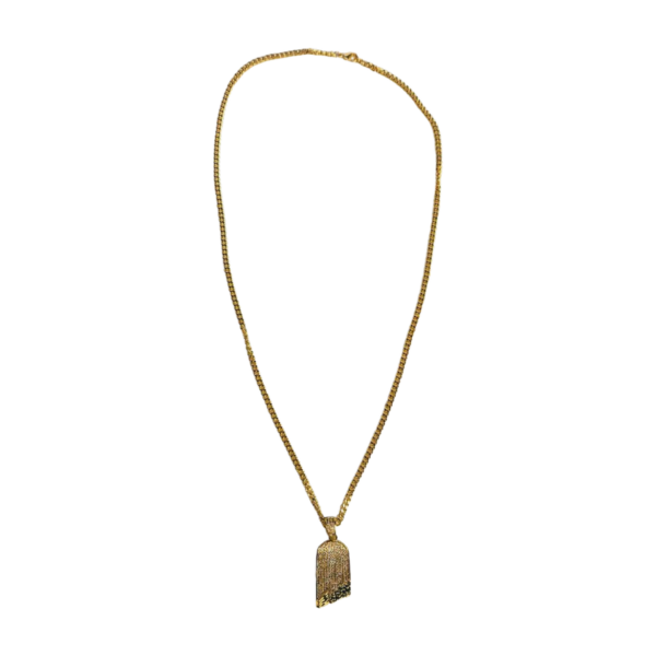 Gold Iced Skate Deck Necklace - Image 3