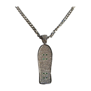 Silver Old School Skate Deck Necklace