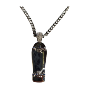 Silver Old School Skate Deck Necklace