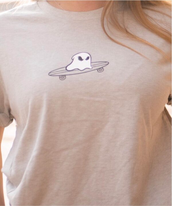 Skate on the First Date Ghost T-Shirt - Image 3