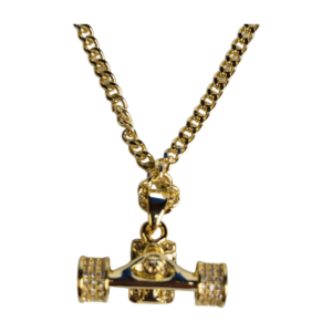 Skate Truck Necklace Gold Iced
