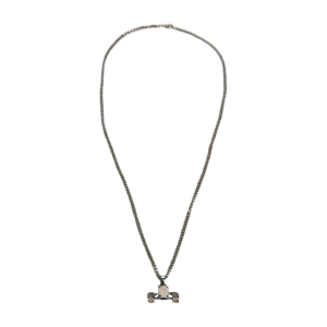 Skateboard Truck Necklace Silver Iced