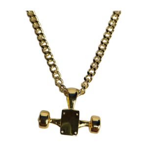 Gold Skate Truck Necklace