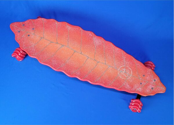 Custom Red Leaf skateboard longboard cruiser 2024