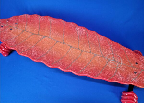 Custom Red Leaf skateboard longboard cruiser 2024 - Image 3