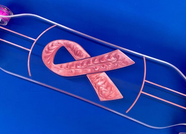 Longboard designed to help bring awareness to breast cancer.