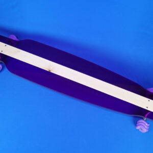 48″ Purple Dancer Woody Longboard with Maple Inlay