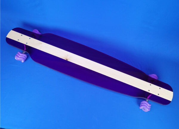 48" Purple Dancer Woody Longboard with Maple Inlay