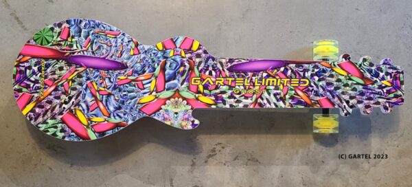Top view of the Limited Edition Gartel Ghost Board Number 3/5