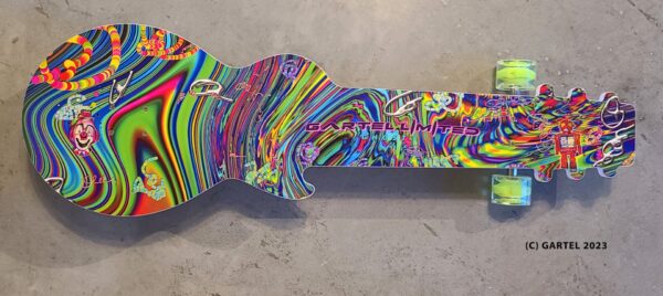 Front side view of the Gartel Guitar Art Longboard