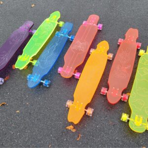 40″ Wheel Cut Sunflower Longboard in Fluorescent Yellow