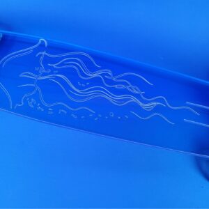 custom skateboard longboard Jellyfish Blue Acrylic