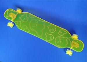 Clear Custom Lottsa Longboard in Orange